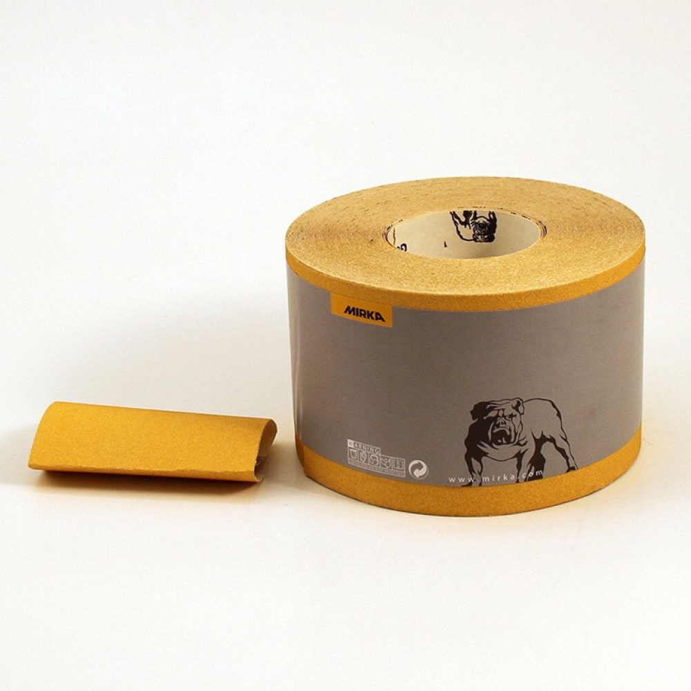 Шлифовальный рулон Mirka GOLD 115 x 50 М P80, Золотистый, GOLD 115 x 50 М P80