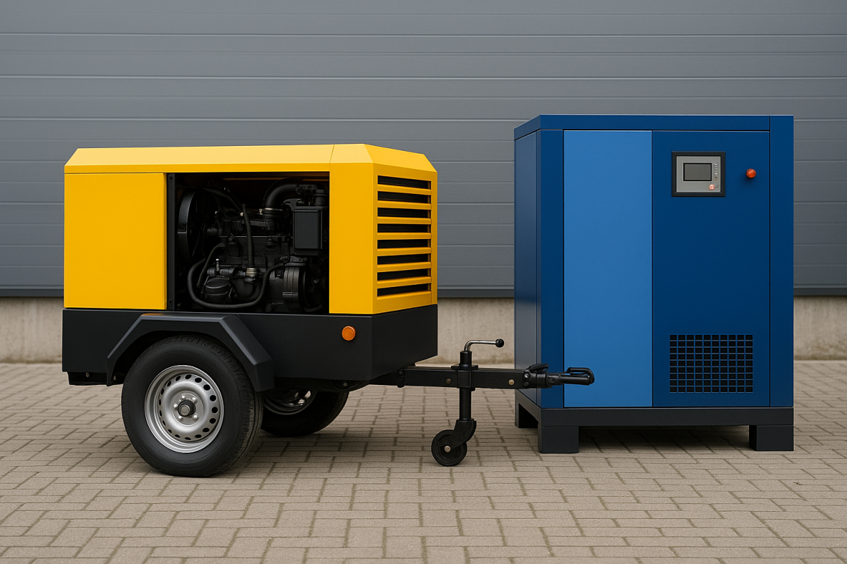 дизельный и электрический компрессоры