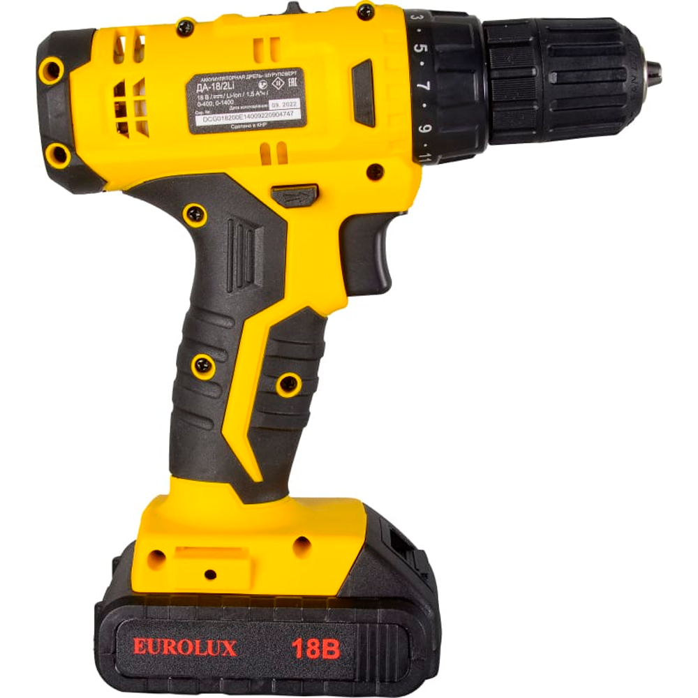 Дрель-шуруповерт аккумуляторная Eurolux ДА-182Li