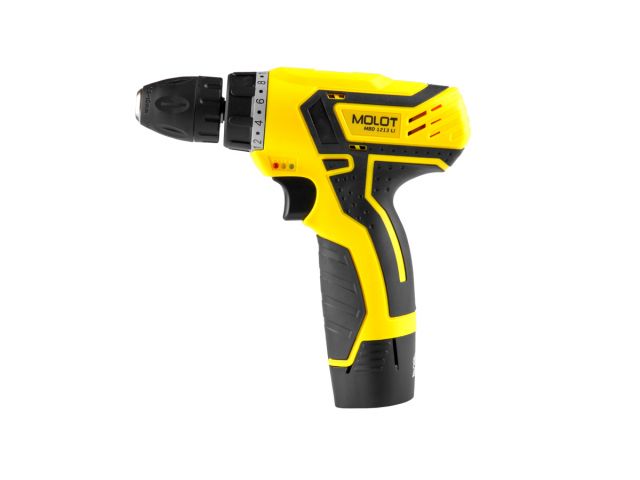Аккум дрель-шуруповерт MOLOT MBD 1213 Li в кор 120 В 1 акк 13 Ач Li-Ion 1 скор 15 Нм шурупы до 6 мм MBD1213Li0006