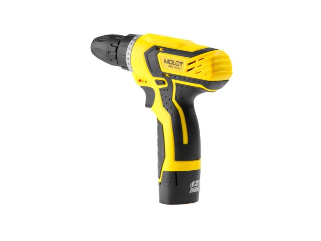 Аккум дрель-шуруповерт MOLOT MBD 1213 Li в кор 120 В 1 акк 13 Ач Li-Ion 1 скор 15 Нм шурупы до 6 мм MBD1213Li0006