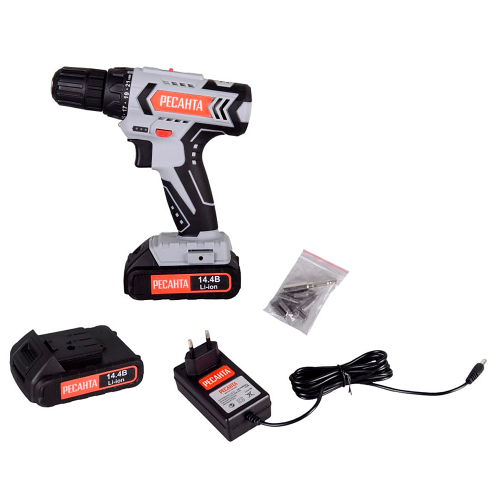 Дрель-шуруповерт аккумуляторная ДА-14-2Л Ресанта