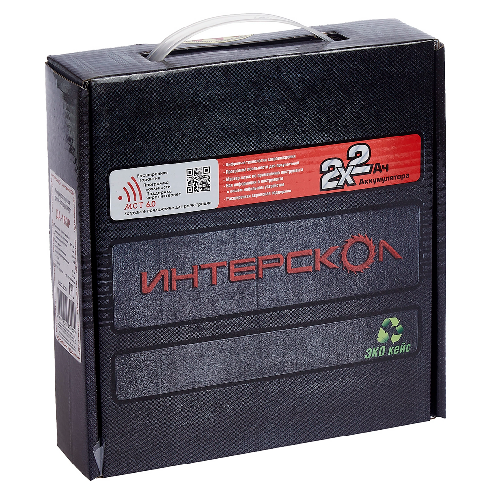 Аккумуляторная дрель-шуруповерт Интерскол ДА-18ЭР Li-ion 2 аккум 2Ач