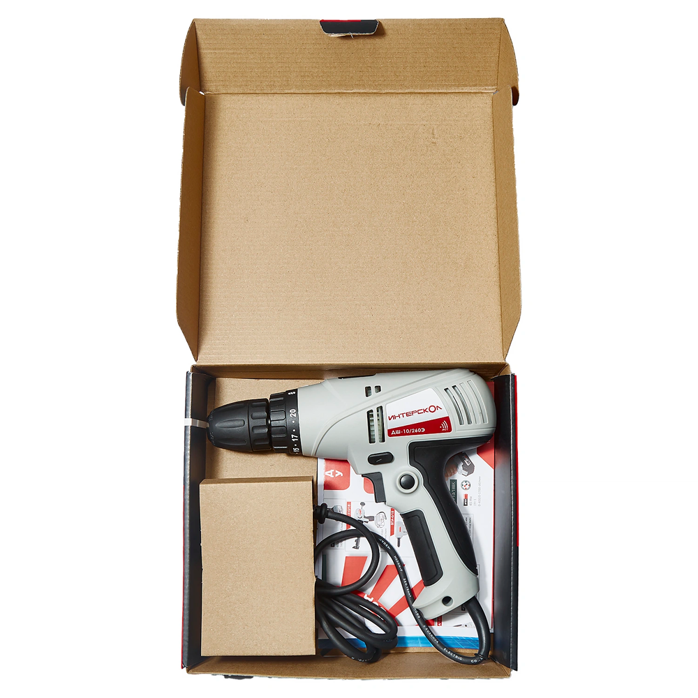 Дрель-шуруповерт сетевая ИНТЕРСКОЛ ДШ-10260Э