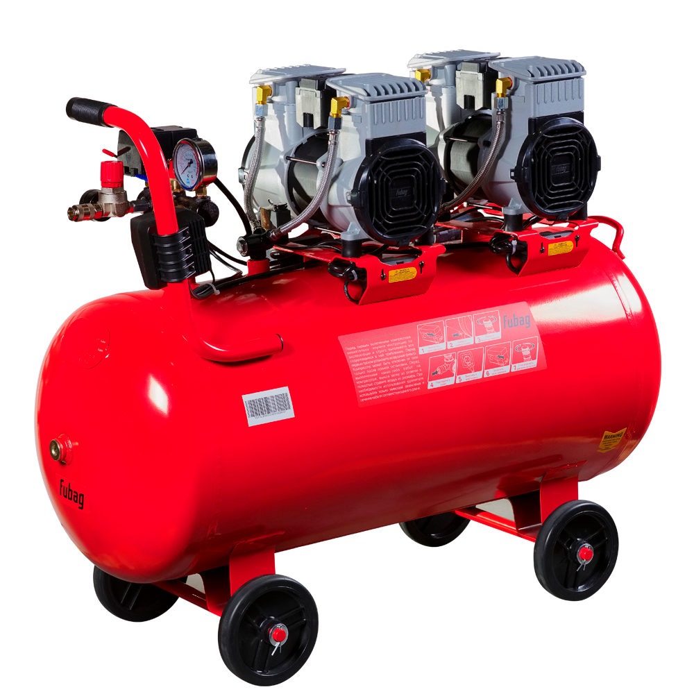 Компрессор воздушный FUBAG OLS 500100 CM2х2 безмасляный малошумный