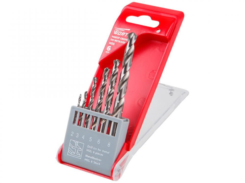 

Набор сверл по мет. 6шт (2-3-4-5-6-8 мм) HSS WORTEX (WDBS2008M10611), WDBS2008M10611