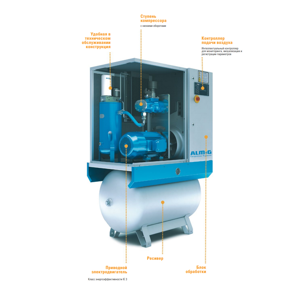 Винтовой компрессор ALMiG COMBI-8500 - 13 D осушителем