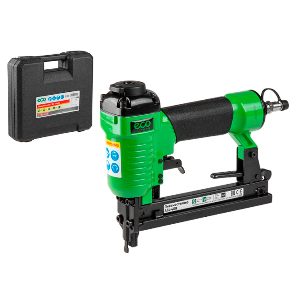 Пневмостеплер ECO ASL-40B Скобы 20GA 48-75 бар 08 лудар длина скобы 6-22 мм ширина скобы 112 мм магазин 100 шт