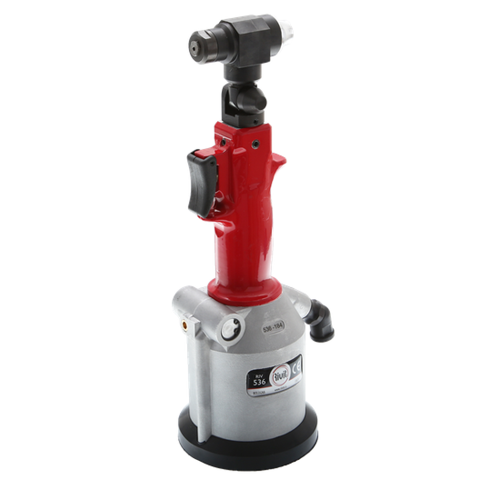 Пневмогидравлический заклепочник RIV536 для заклепок 24-48 мм с поворотной головкой