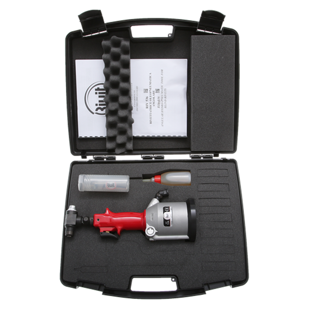 Пневмогидравлический заклепочник RIV536 для заклепок 24-48 мм с поворотной головкой