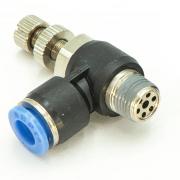 Регулятор расхода воздуха L-образный NSC 6-01 (R1/8") Регулятор расхода воздуха L-образный NSC 6-01 (R1/8")