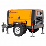 Дизельный винтовой компрессор ET SD‑185T‑7 бар (на шасси)