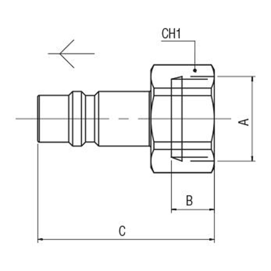 Ниппель БРС Aignep 00812000105NB, с внутренней резьбой G1/2"