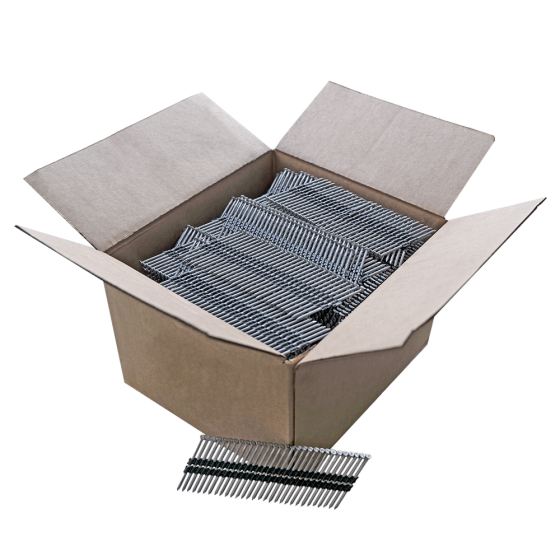 Реечные гвозди 21 градус 3,05x90 мм ершеные / 2000 шт // FROSP