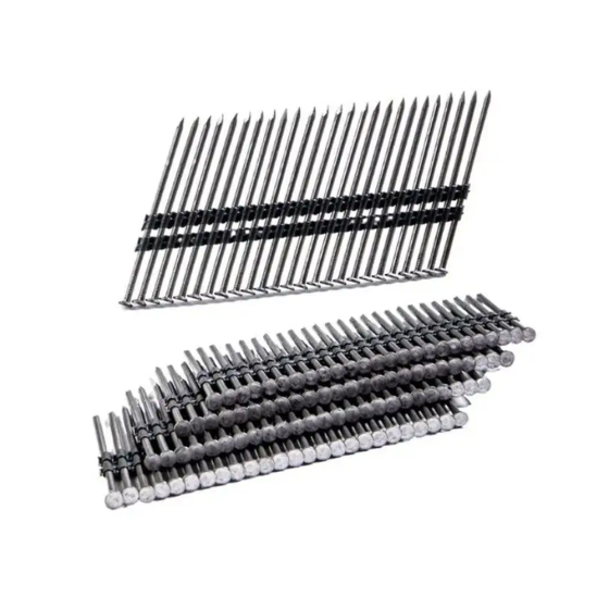 Реечные гвозди 21 градус 2.8х80 мм гладкие / 2000шт // For-Est