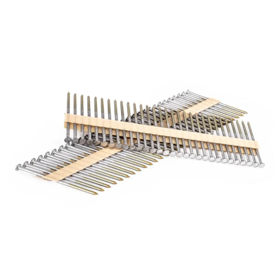 Гвозди реечные 21 градус 3.8x120 мм гладкие / 1000шт // For‑Est