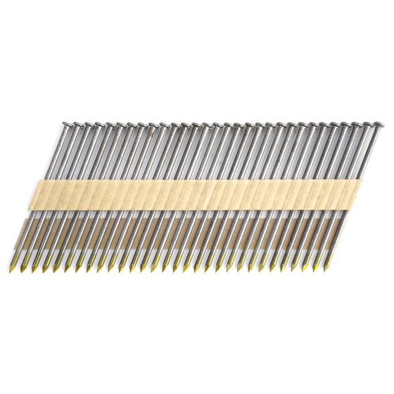 Реечные гвозди 21 градус 3.4x100 мм RKP гладкие / 1500шт // For-Est