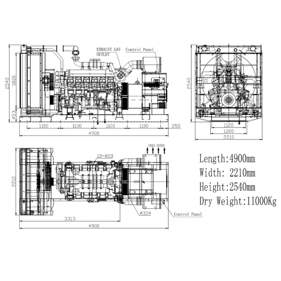 Дизельный генератор ТСС АД-1200С-Т400-1РМ8