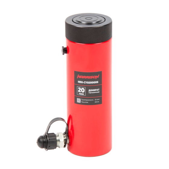 Домкрат гидравлический, однополостной, с фиксирующей гайкой 20 т, ход 150 мм [HRH-CY0200006]