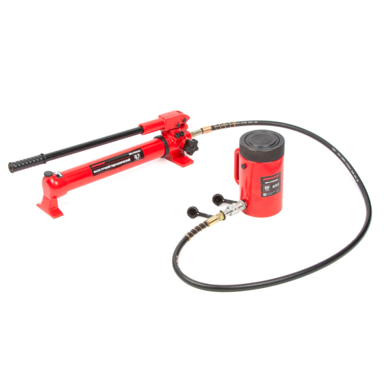 Домкрат гидравлический, однополостной, с фиксирующей гайкой 50 т, ход 50 мм [HRH-CY0200010]