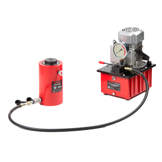 Домкрат гидравлический, телескопический, однополостной 10 т, ход 435 мм [HRH-CY0201430]