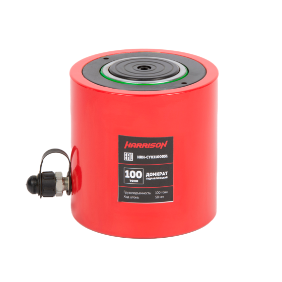 Домкрат гидравлический, однополостной 100 т, ход 50 мм [HRH-CY03100051]