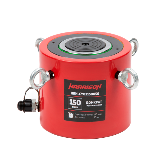 Домкрат гидравлический, однополостной 150 т, ход 50 мм [HRH-CY03150050]