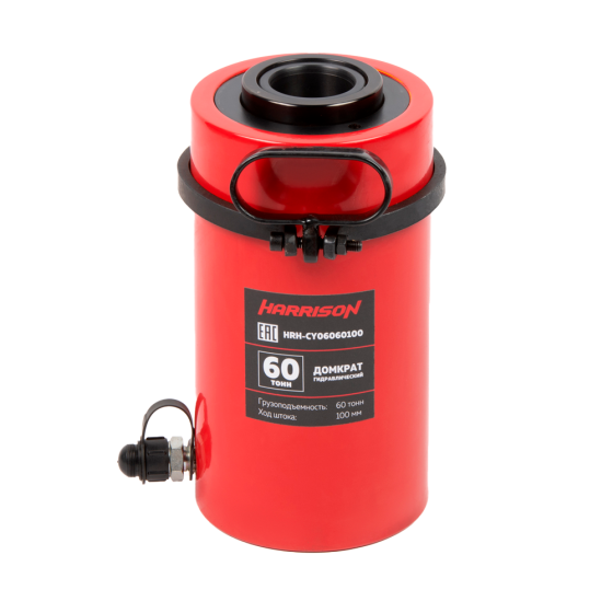 Домкрат гидравлический с полым штоком, однополостной 60 т, ход 100 м [HRH-CY06060100]