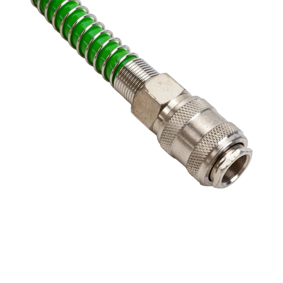 Шланг спиральный с быстросъемным соединением, 8/12мм, 5м, ECO, (AHU-0580)