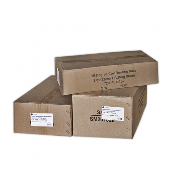 Кровельные гвозди CRN 3.05/19 ершеные оцинкованные / 7200шт // M-MECH