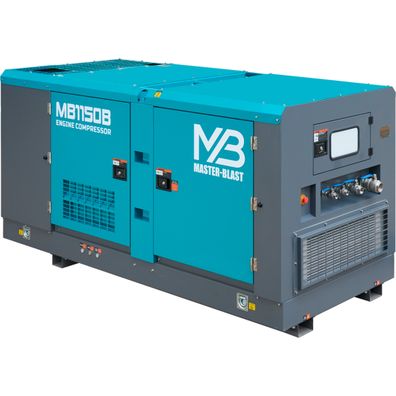 Винтовой дизельный компрессор Master Blast MB-1150B-30 на раме
