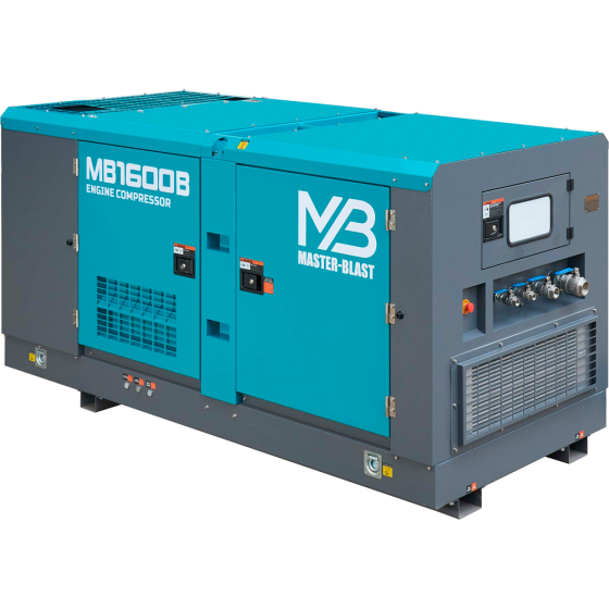 Винтовой дизельный компрессор Master Blast MB-1600B-17 на раме