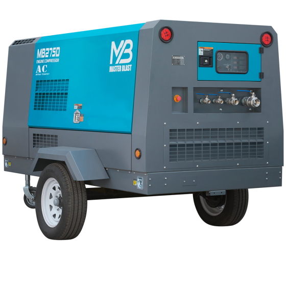 Винтовой дизельный компрессор Master Blast MB-275D+АС с осушителем, на шасси