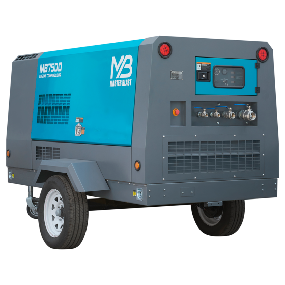 Винтовой дизельный компрессор Master Blast MB-750D-12 на шасси