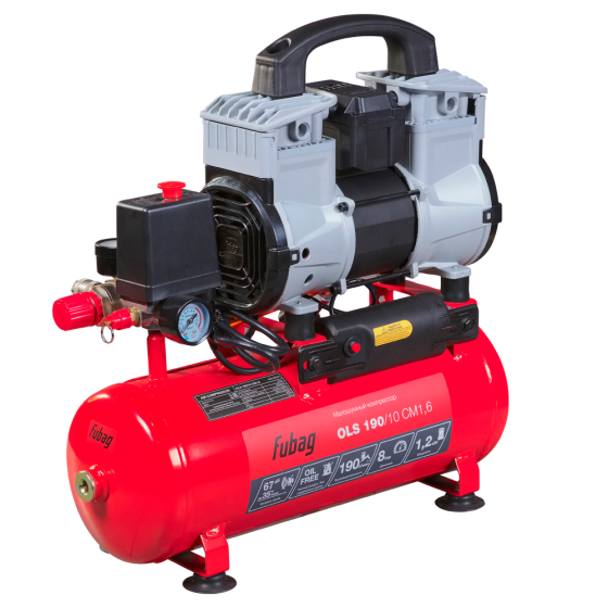 Компрессор воздушный FUBAG OLS 190/10 CM1.6 безмасляный малошумный