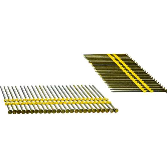 Гвозди реечные 21 градуc 2.8/75 гладкие оцинкованные / 2000шт // M-MECH