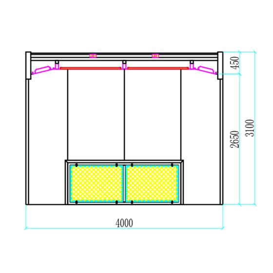 Пост подготовки к окраске с диагональным потоком воздуха WDK-410