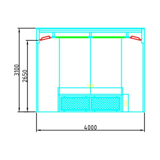 Пост подготовки к окраске с диагональным потоком воздуха WDK410M