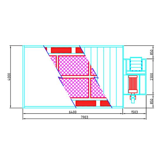 Пост подготовки к окраске с диагональным потоком воздуха WDK410M