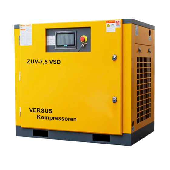 Винтовой компрессор ZUV – 7.5 VSD 8 бар прямой привод IP 54 F VERSUS Kompressoren