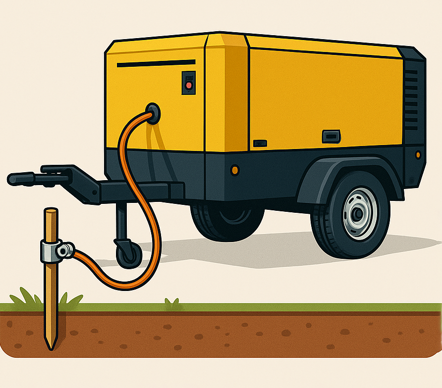 заземление дизельного компрессора